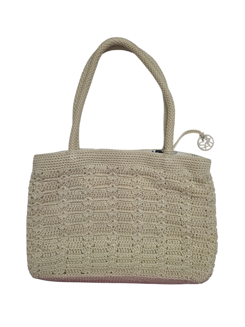 The Sak | Ivory Crochet Shoulder Tote Bag Purse Boho Natural Woven